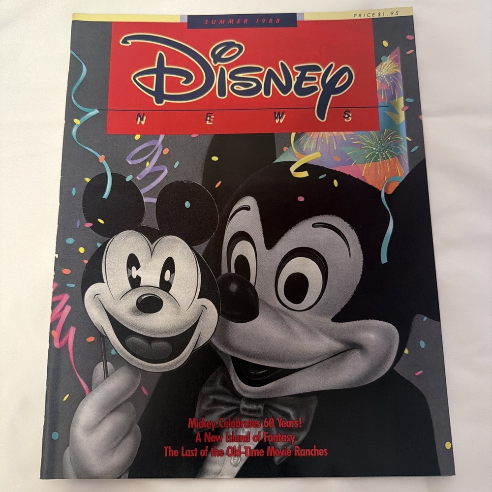Summer 1988 Vintage DISNEY NEWS MAGAZINE Mickey Mouse FIREWORKS Discovery Island